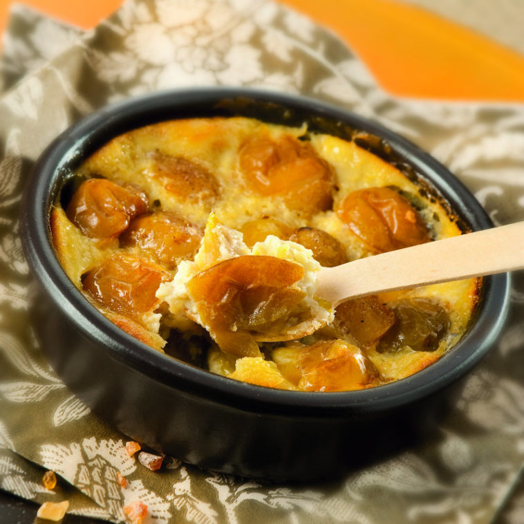 Clafoutis aux mirabelles et à la crème de marron